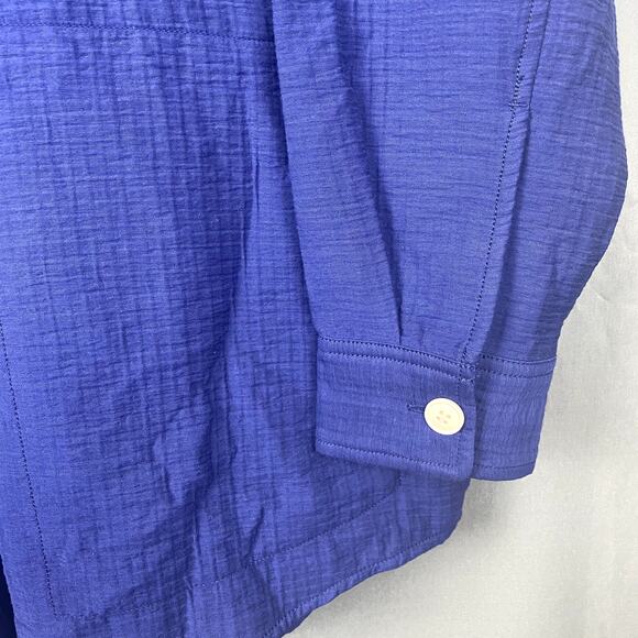 Madewell Shirt Women Small Blue Oversized Shacket Button Up Classic Gorpcore NWT - Picture 4 of 9